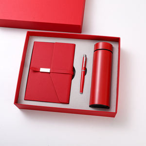 <span class=keywords><strong>Promo</strong></span> Groothandel Luxe A5 Dagboek Fles Set Aanpasbare Pu Lederen A5 Blauwe Notebook Cadeau Set Met Pen En Thermische Mok - Product Image 3