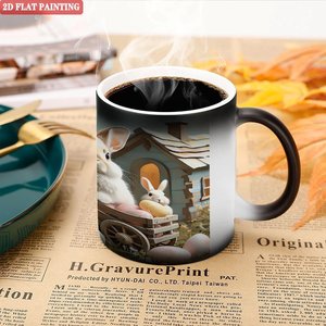 Festival Theme Custom Magic Mug Frosted Black 11oz <b>Ceramic</b> Heat Sensitive <b>Cup</b> - Product Image 5