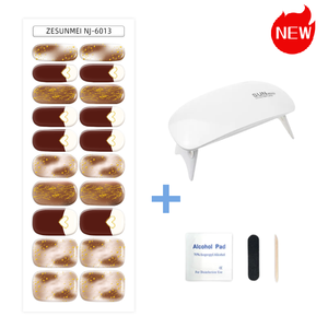 Juego de pegatinas UV para uñas francesas transparentes semicuradas, decoración de <span class=keywords><strong>manicura</strong></span> de cubierta completa con aplicación de diseño de lámpara LED UV para dedos - Product Image 5