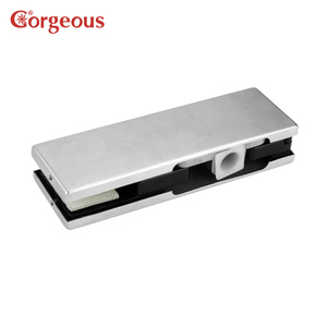 Tempered Glass Bracket Top Pivot Accessories Bottom Steel Frameless Lock Hardware Glass <strong>Door</strong> Clamp Patch <strong>Fittings</strong> - Product Image 2