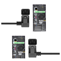 SIPU EU Plug AC Rallonge d'alimentation européenne 1m 1.5m 1.8m 2m Cordon d'alimentation électrique à angle de 90 degrés pour ordinateur