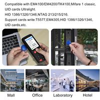 Copieur de cartes NFC RFID intelligent, programmeur de clonage, 125KHz/13.56MHz ISO 14443A 0-3m, lecteur-graveur portable de contrôle d'accès