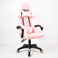 Chaise de jeu PC en cuir ergonomique inclinable avec accoudoirs articulés pour bureau d'ordinateur