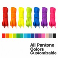 Lacets plats ovales en polyester tissé de 6 mm, couleur unie, pour baskets et chaussures de sport, marque YST, vente en gros, OEM, ODM