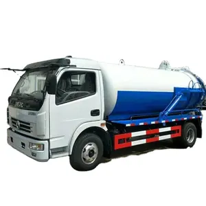 6000 Litres Vacuum Sewage Suction Tank Truck Fecal Suction Sewer Cleaning Truck with High Pressure Flushing