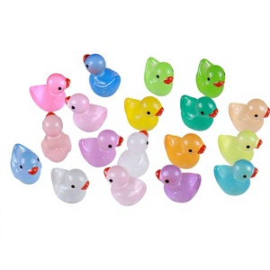100 Pezzi Mini Anatre Luminose che si Illuminano al Buio, Piccole Figure di Animali, Accessori Fai da Te per Gioielli, Tecnica a Olio, Bomboniere per Feste, Fatine - Product Image 1