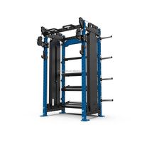 Rack de musculation compact multifonctionnel commercial avec colonne de câbles et rangement |   Équipement de gym tout-en-un