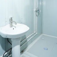 Toilettes portables en panneaux sandwich d'acier, conteneur de luxe préfabriqué, taille et couleur personnalisables, usage domestique, design moderne