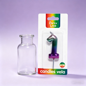 Party Love Rainbow Finish Candles Number 1 6Cm Rainbow Color Birthday Candle - Product Image 5
