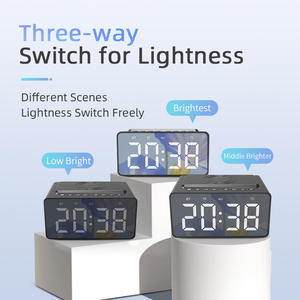 Y46 không dây đồng hồ báo thức <span class=keywords><strong>Bluetooth</strong></span> <span class=keywords><strong>Speaker</strong></span> với FM radio/<span class=keywords><strong>Motion</strong></span> Qi <span class=keywords><strong>Sensor</strong></span>/sạc điện thoại - Product Image 4