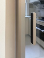 Porte coulissante invisible intérieure à cadre étroit, sans rail, en aluminium et verre, portes fantômes cachées