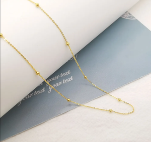 Nouveau collier de perles en or massif 18 carats délicat et délicat pour femmes avec pendentif assorti - Product Image 5