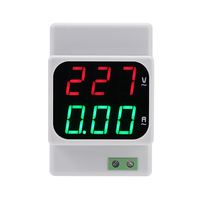 Compteur de puissance monophasé sur rail DIN, voltmètre, ampèremètre, facteur de puissance, temps, énergie, affichage LCD, classe 1.0, 50A, 0-9999.9kWh