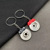 Porte-clés Turbine Doré Brillant avec Design Rotatif et Finition Polie pour Cadeaux d'Aimants de la Scène Automobile JDM