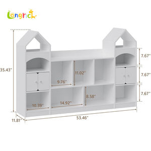 Étagère à livres pour enfants en forme de château, organisateur de rangement pour jouets, bibliothèque pour enfants, vitrine, armoire de rangement multifonctionnelle - Product Image 2