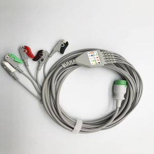 Câble <span class=keywords><strong>ECG</strong></span> 6 broches 3/5 fils compatible avec le moniteur médical <span class=keywords><strong>Zoncare</strong></span> Hwatime - Product Image 2