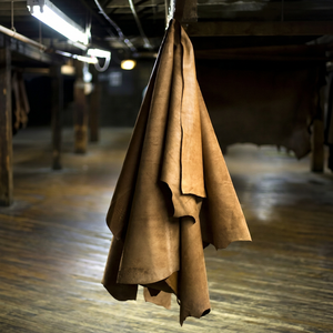 Full Grain Cowhide Leather Hide <b>Brushed</b> <b>Sueded</b> Raw Material for Garment Use - Product Image 1