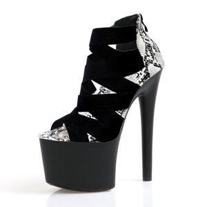 Sandalias de Plataforma con Tacón Alto y Punta Abierta para Bailarinas Exóticas, Estilo Gladiador, Talla Grande, 17 cm, para Crossdressing, Fetiche, Góticas y Sensuales - Product Image 1