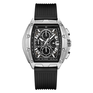 Montre à quartz multifonctionnelle chronographe squelette étanche, montre à quartz tendance pour homme, style jeune et décontracté - Product Image 2