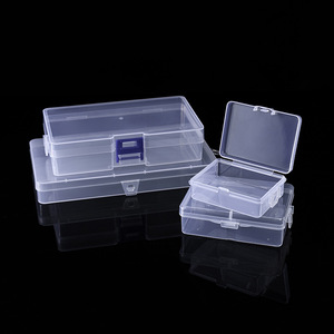 Transparent Plastic <b>Storage</b> <b>Box</b> With Lid <b>Lockable</b> Rectangle Jewelry Organizer Portable Parts Container Small Accessory <b>Box</b> - Product Image 4