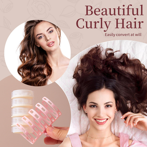 Version anglaise Stylish Pink Hair Roller Fluffy Top Curls Heatless Nylon Plastic 2pcs Bangs Hair Bigoudi Lady's Cold Hairdressing - Product Image 4