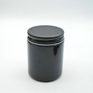 Pharmacy black Glass Storage Container Jar
