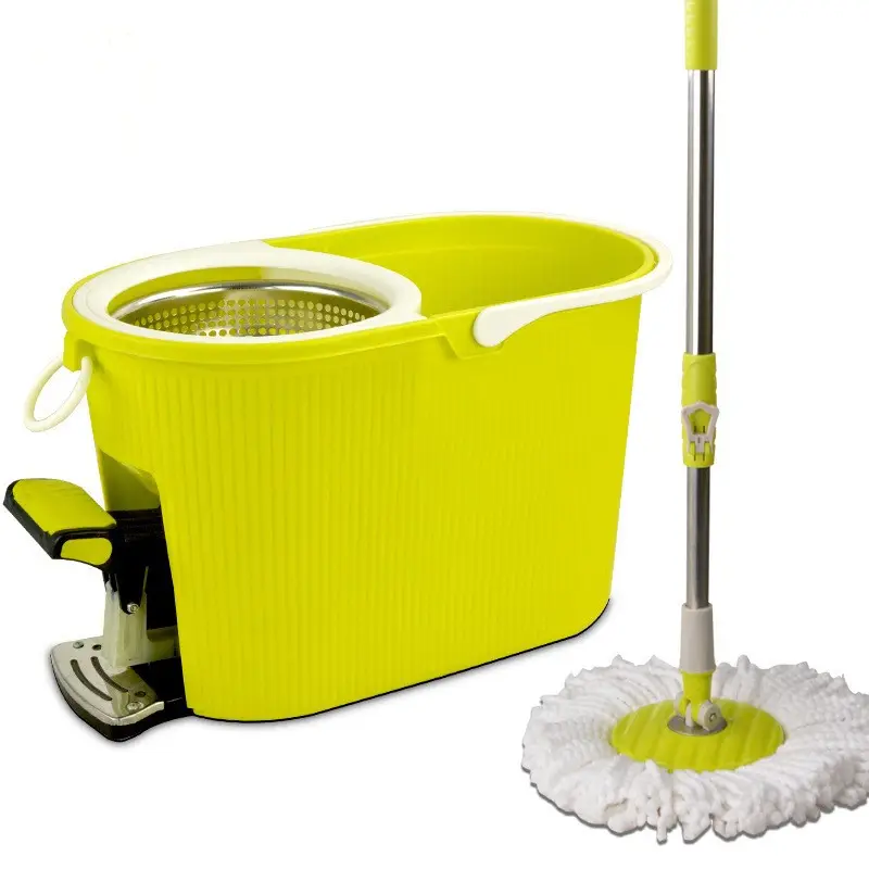 Pedal mágico limpo fácil 360 rotação rotação esfregão rotativo e balde definido para limpeza do piso doméstico