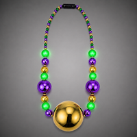 Collier de perles géantes lumineuses LED de 50 pouces pour Mardi Gras, défilés et fêtes