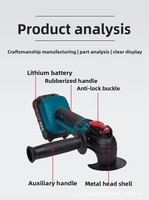 Outil multifonction lithium-ion : pelle, coupe, meuleuse, biseauteur ; Outil électrique pour le travail du bois avec moteur 1306 ; Meuleuse lithium-ion