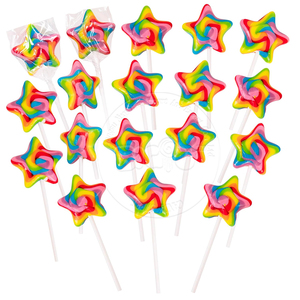 OEM chất lượng cao giáng sinh kẹo tùy chỉnh <span class=keywords><strong>Pop</strong></span> Stick hình dạng xoắn <span class=keywords><strong>Lollipop</strong></span> với kẹo Sao - Product Image 1