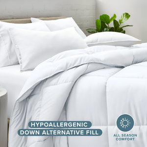 Couette matelassée en microfibre, fabrication directe d'usine, toutes saisons, blanche, literie de chambre à coucher, taille personnalisée, <span class=keywords><strong>prix</strong></span> de gros - Product Image 2