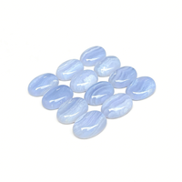 Pierre précieuse XL naturelle polie 18*25MM Agate bleue dentelle taille ovale cabochon pierres précieuses lâches avec jeu de couleurs pour la fabrication de bijoux