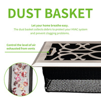 LAKESO HVAC 4*10 ''4*12'' Registre de sol décoratif Laiton antique Métal Victorien évents couverture pour sol