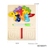 Jeu de puzzle éducatif pour développer la cognition, jouet en bois Montessori pour bébé, puzzle 3D, jouets sensoriels pour enfants avec tableau à dessin