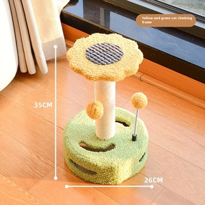 Bán buôn tùy chỉnh thân thiện với môi bằng gỗ mèo đồ chơi vui vẻ cây nhảy tháp scratcher thiết kế mới nhỏ <span class=keywords><strong>Kitten</strong></span> Leo 1 mức độ carton - Product Image 6