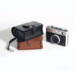 Étui rétro exclusif Caiul en cuir de litchi pour appareil photo Fujifilm <span class=keywords><strong>Instax</strong></span> <span class=keywords><strong>Mini</strong></span> <span class=keywords><strong>EVO</strong></span> Film - Product Image 4