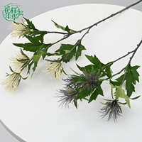 Bouquet élégant de fleurs artificielles en soie de 69 cm, herbes mélangées, pour décoration de table intérieure, centre de table commercial ou mariage, vase