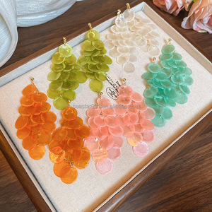 Pendientes <span class=keywords><strong>de</strong></span> mujer artesanales <span class=keywords><strong>de</strong></span> moda con discos <span class=keywords><strong>de</strong></span> concha <span class=keywords><strong>de</strong></span> capiz, diseño <span class=keywords><strong>de</strong></span> racimo <span class=keywords><strong>de</strong></span> <span class=keywords><strong>uva</strong></span>, borla colgante y dije <span class=keywords><strong>de</strong></span> concha <span class=keywords><strong>de</strong></span> nácar - Product Image 6