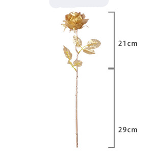 Arrangement de fleurs de <span class=keywords><strong>roses</strong></span> dorées et argentées faites à la main pour Pâques Simulation transfrontalière Décoration de fête de Thanksgiving <span class=keywords><strong>Roses</strong></span> uniques - Product Image 6