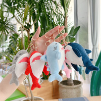 Porte-clés personnalisé en peluche requin mini animal en peluche porte-clés étudiants cartable pendentif sac à dos porte-clés