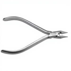 Pince ergonomique manuelle premium argentée pour orthodontie, type bec d'oiseau, pour couper et former les fils légers, instruments dentaires - Product Image 5