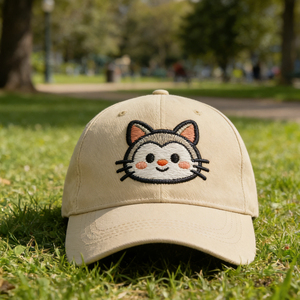 Casquette de baseball vintage sportive à 6 panneaux avec broderie mignonne en toile, légère, respirante, kaki, réglable, à fermeture snapback, pour toutes les saisons - Product Image 5
