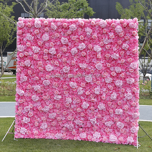 A-482 de flores artificiales de seda para decoración del hogar, Panel de fondo con rosas de dalias, Hortensia y flores, venta al por mayor, <span class=keywords><strong>precio</strong></span> barato, tienda, boda - Product Image 1