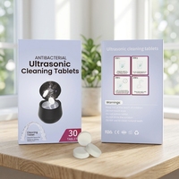 Comprimés effervescents de nettoyage ultrasonique - Écologiques et à dissolution rapide pour prothèses dentaires, aligneurs, gouttières et protège-dents (30 unités)