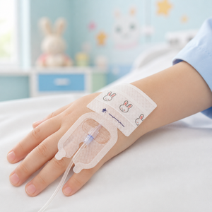 Pansement auto-adhésif en forme de U pour fixation IV, soin respirant et hypoallergénique pour enfants, marque privée - Product Image 1