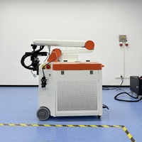Équipement de soudage laser à fibre robotisé mobile, soudeuse laser de précision pour la réparation de moules métalliques, pour l'acier inoxydable et l'aluminium