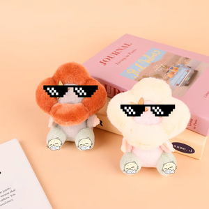 High-Value Fur Ball Accessories Plush Eyes Pendant Keychain Cute Coal Ball Schoolbag Keychain Anime Keychain Toy Gift for School