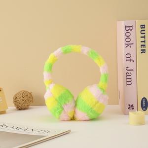 新しい冬虹ウサギの髪紫流砂猫耳パイナップルプリント暖かい100% ポリエステル熱転写プリントイヤーマフ - Product Image 6