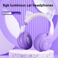[Model Baru] Headphone MZ-618 Warna Gradasi Telinga Kucing Pencahayaan RGB Kontrol Suara Peredam Kebisingan Aktif