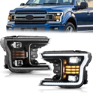 Projecteurs de phares LED VLAND F150 pour modèles F-150 2018-2020 XL/XLT/Lariat/Platinum, boîtier noir - Product Image 1